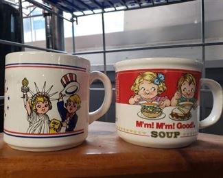 (2) Vintage Campbell soup Kids mugs 