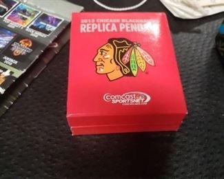 Chicago Blackhawks Comcast Sportsnet replica pendant in box  
