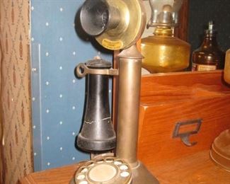 #64 -$65. Candlestick  phone as is