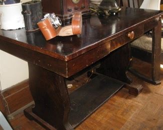 ##113-$150. Library table one drawer