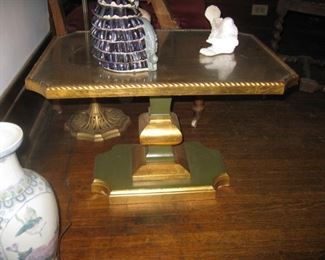#26- $75. Small gold coffee table