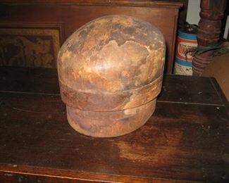 #151-$65 vintage wood hat mold