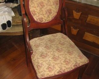 #153-$75 Small upholstered sidechair-south bedroom