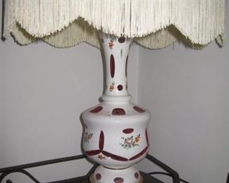#155-$250  for the pair.  One of a pair of Bohemian lamps