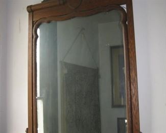 #160-$65. Dresser mirror hanging on wall-56"H x 43-1/2"W
