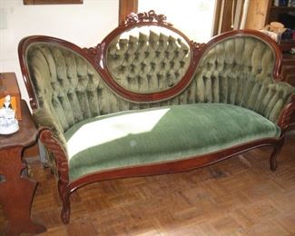 #186-$395. Victorian tufted back sofa- 69"W