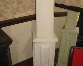 2nd of pair of white wooden columns