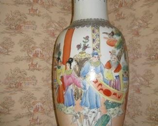 #46-$300 for the pair. One of a pair of Chinese vases-23-1/2" H                                           
