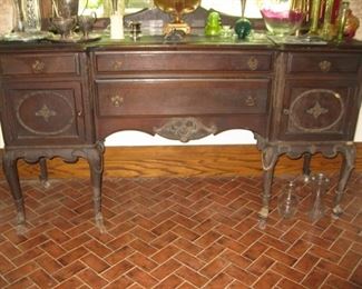 #48-$295. antique buffet or sideboard-72"W x 39"H (back adds 6-1/2" )x 23"D