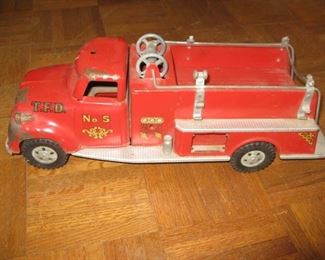 #219-$35. Tonka Toys No. 5 T.F.D. Fire Engine 17"L x 5-1/2"H