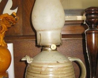 #228-$25. pottery lamp