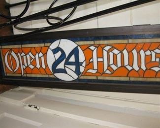 Open 24 hours sign 43-1/2"W x 12-1/2"H