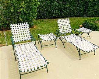 Outdoor Loungers Set of 2 with side tables $325