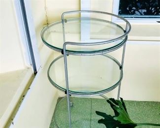REDUCED $25 3 Tier rolling table - $60 (some rust)