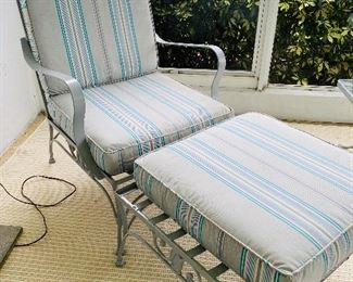 Wrought Iron Collection - 2 Lounge Chairs with Ottomans, Glass Top Table with 4 chairs, 1 coffee table, 2 sitting chairs and small side table, Bundle Price for All $800