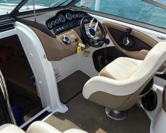REDUCED!!! $29950
Cobalt 243 FGE boat - Listed at $39950
• 13 Passenger Capacity
• Body 23’11” with Swim Platform
• In/Out Propulsion
• Woodgrain Dash/Trim Pkg
• Battery Switch w/VSR-Dual
• Premium sound/CD w/Transom Remote
• GPS (Garmin 640 w/Weather, Touch w/Maps
• Windlass w/Line, Chain & Anchor
• Enhanced Salt Water Pkg
• Motorbox Actuator
• Bimini top / Mooring Cover