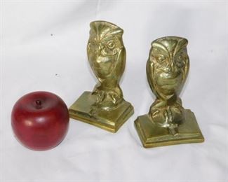 Brass Owl Bookends