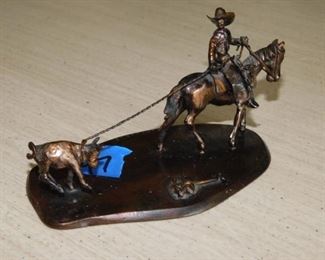 Floyd Nichols David City Nebraska (Knife maker) Small Bronze Figure 1946