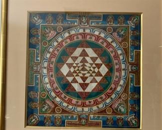 ANTIQUE TIBETAN HAND PAINTED BUDDHIST THANGKA $895