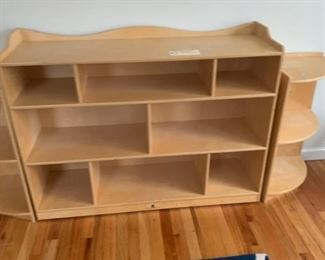THREE PIECE BOOK CASE. PURCHASE ALL OR ONE PIECE. END PIECES $25 EACH. MIDDLE $95. THREE PIECES $100.