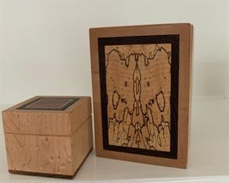 WOODEN BOXES MADE IN SORENTO ITALY $20 PAIR