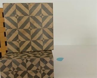 PAIR WOOD BOXES MADE IN SORENTO ITALY $20 PAIR