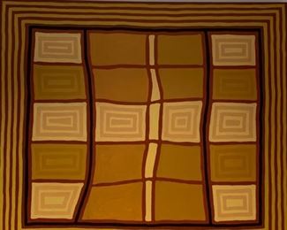 ORIGINAL TURKEY TOLSEN TJUPURRULA ACRYLIC ON LINEN. $3500