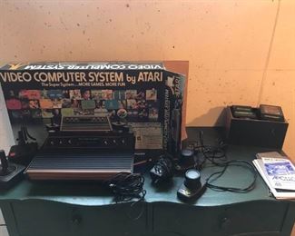 Atari CX2600 Game System with Extras