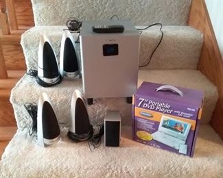 Benwin Speaker System and Portable DVD Player