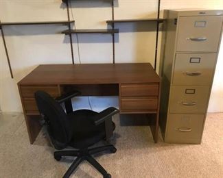 Desk File Cabinet and Chair