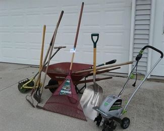 Large Lot of Various Yard Tools
