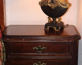 Dixie Furniture Cherry 2-Drawer Night Stand (1 of 2 shown) 26”H x 27”W x 16.5”D