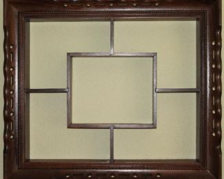 Vintage Shadow Box Picture Framed Whatnot Shelf( 28 3/4” x 24 3/4”)