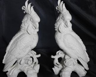 Andrea by Sadek Porcelain Bisque Cockatoo (12”H)