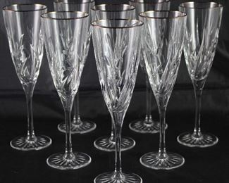 Cristal D’Arques “Cassandra” Champagne Flutes. Set of 8