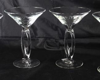 Libbey Crystal Champagne Stems: “Bravura” (2 ea.) and “Omega” (2 ea.)