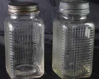 Owens-Illinois Vintage Waffle Pattern Quart Fruit Jars c. 1940’s