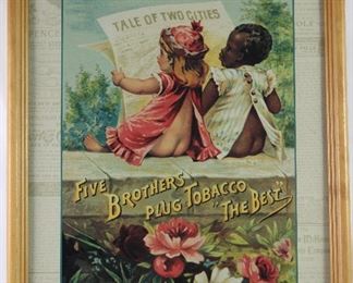 “Five Brothers Plug Tobacco, The Best” 11 x 14 Framed Print