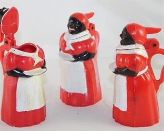 F & F Mold and Die Works Vintage Aunt Jemima Plastic Syrup Pitchers (3 ea.)