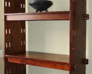 View 2: Mid-Century Adjustable 4- Shelf ‘Break-Down’ Etagere (35”W x 16”D x 66.5”H)