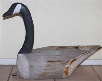 Life Size Wood Carved Canadian Goose Decoy w/ Leather Loop strap(24”L x 20”H)