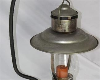 Hurricane Globe Hanging Candle Lamp With Black Stand