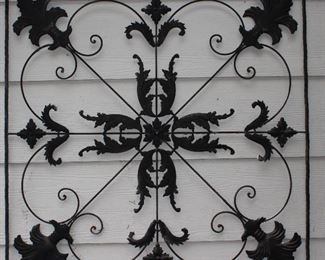 Black Metal Square (41”) Wall Medallions (2 ea.)