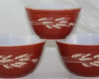 Pyrex Vintage “Autumn Wheat” Mixing Bowls