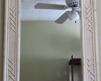 Hekman Furniture Co. Lexington NC White Wicker Wall Mirror (32”W x46”H)