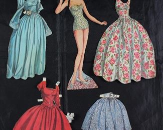 Vintage Paper Dolls Made in USA with Clothes: "Sara"