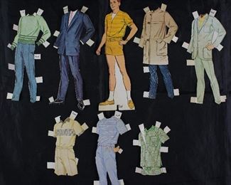 Vintage 1960' s Paper Dolls Made in USA with Clothes: "Ted"