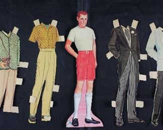 Vintage Paper Dolls Made in USA with Clothes:
