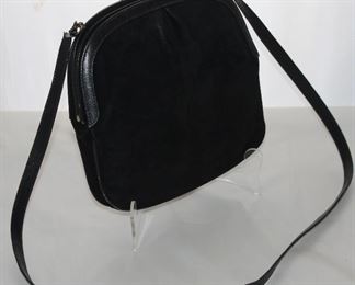 Gucci Vintage Black Suede Leather Handbag