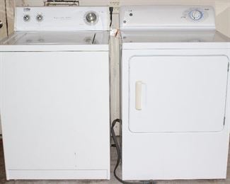 Whirlpool Estate Heavt Duty Capacity Washer and GE Electric Dryer